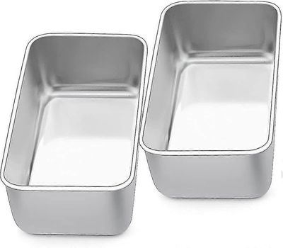 Leipävuoka 2. Ruostumattomasta teräksestä valmistettu leipävuoa, paahtoleipä paistinpannu.