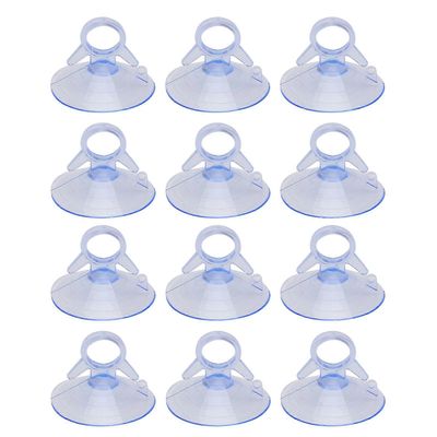 12 kpl 45 mm PVC-vetorengas imevä kalasäiliö kiinteä lasi tyhjiöimukuppi Läpinäkyvä 4.50X4.50X4.50CM