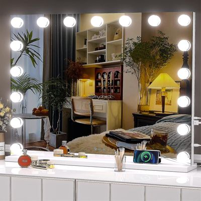 Hollywood Mirror USB Makeup Lights Tændte pærer 3 farver tilstande, Touch Control, USB-opladning port (pære kun), hw 2 lys
