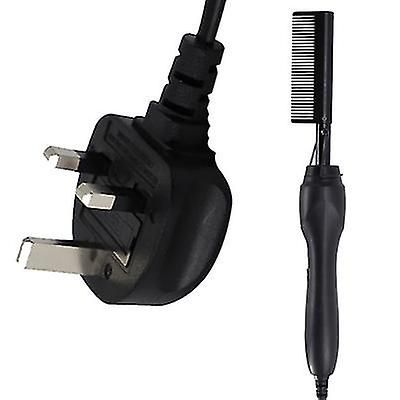 Coosilo Elektrisk glattejern Børste skæg / hår Kam, Curling Iron Hot Hair Flat Tools sort