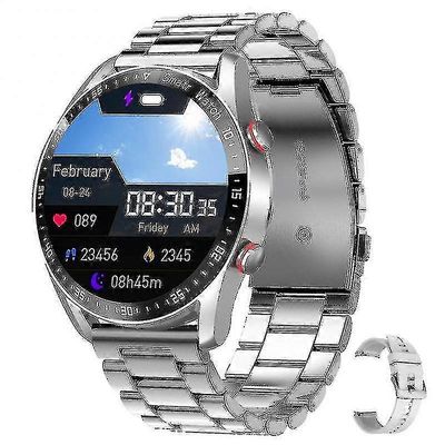 2024 Uusi Huawei Smart Watch IP67 vedenpitävä EKG + PPG kuntomittari Terveysmonitori Bluetooth-puhelu Urheilukello Tw Hopea teräs vyö