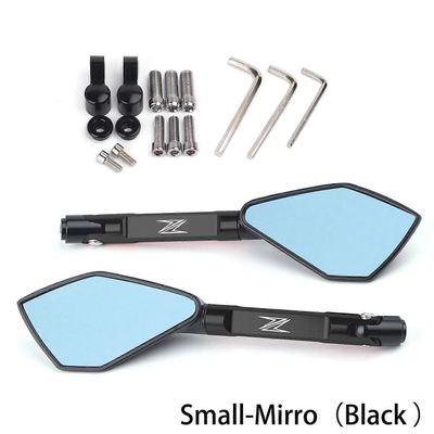 Fsw Kawasaki Z1000 Z800 Z750 Z650 Z300 Z250 Z250 Z125 Z400 alumiini cnc-moottoripyörän sivupeili taustapeilit Moottoripyörän lisävaruste Musta pien...