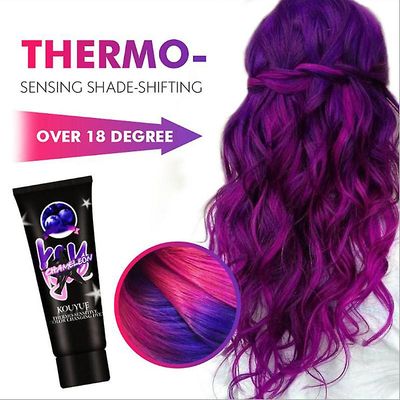 Unbrand Termokromisk farveændring Wonder Dye Hårfarve Ændring med temperatur Lilla Rose