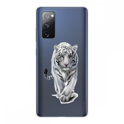 Crazy Kase Hull Til Samsung Galaxy S20 Fe i silikone fleksibel 1 mm, hvid tiger