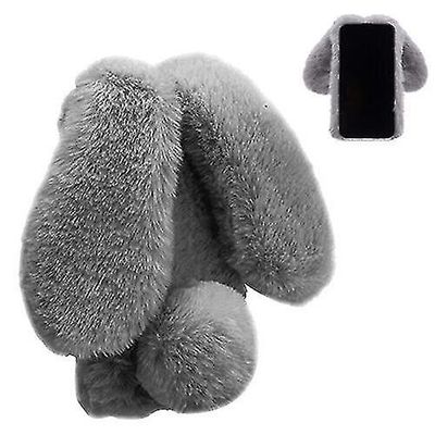 Kotelo Iphone X / xs Söpö muhkea lelut Bunny Furry Kotelo Kanin turkiskotelo Pehmeä silikoni iskunkestävä kansi kimalteleva Crystal Diamond Girls L...