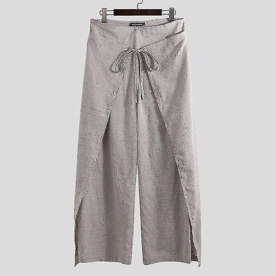 Thai Fisherman Loose Vintage Wide Leg Bukser Kvinder Kaffe XXL