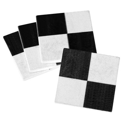 18 stk teppe trim miniatyr fliser gulv dukke hus layout prop dukke hus møbler tilbehør miniatyr tre ark Svart 3X3CM