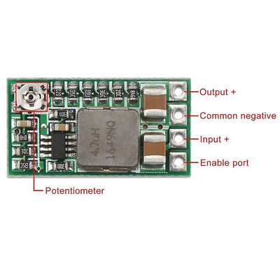 Ultra-lille størrelse dc-dc trin ned strømforsyning modul 3a sorteper konverter justerbar 1.8v 2.5v 3.3v 5v 9v 12v