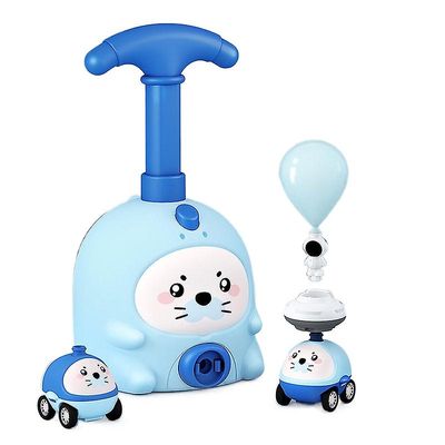 Ceyue Aerodynamisk bil ballon legetøj Netflix Tegneserie Pink Piggy Skating Bil Børn 3-8 år gamle Legetøj blå Advanced