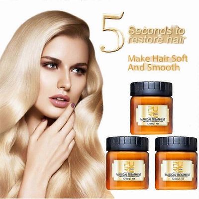 3kpl PURC Magic hiustenhoito keratiini arganöljy 5 sekuntia naamio juuren korjaus ravitseva