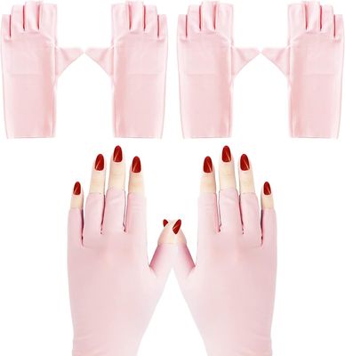 2-pak Gel Manicure Uv Protection Handsker, Gel Manicure Light Protection Handsker, Manicure Uv Protection Handsker, Hårtørrer, Pink