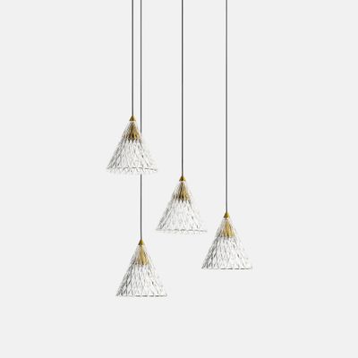 LEDS-C4 Lighting Veneto LED 4 Light Dome Cluster Loft Vedhæng Guld Mat Hvid Dali Dæmpning 31cm 2075lm 2700K