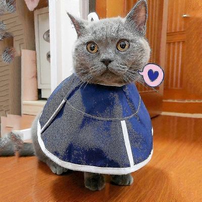 Unbrand Pehmeä kissan palautuskaulus, kissan kartiokaulus, kuitukangas Elizabeth-kaulus, suojaava haavan parantava kaulus, joka on erityisesti suun...