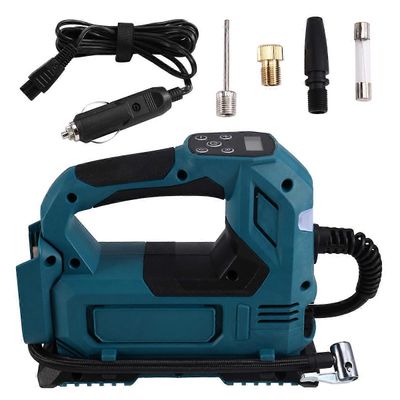 Kannettava ilmapumppu 18 V:n akkutäyttötyökalulle autonrenkaiden täyttölaitteeseen sähkömoottoripyörään Kuten