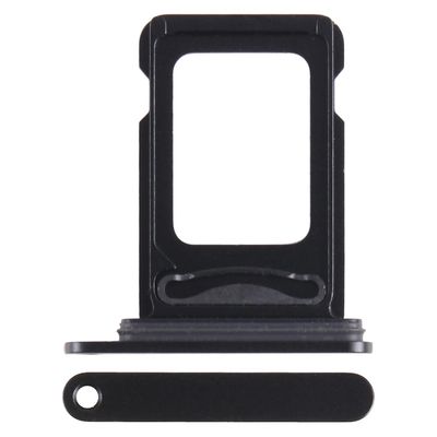 For iPhone 15 SIM + SIM-kortskuff Svart
