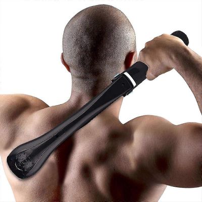 Miesten sähköinen selkänoja- ja parranajokone Suuri partakone säädettävällä pituudella teleskooppikahva miehille Selkä Hiukset Vartalotrimmeri Trim...