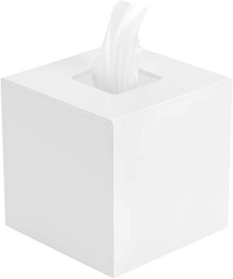 unbrand Akryylipehmopaperilaatikon kansi - neliömäinen paperipidike kylpyhuoneeseen, makuuhuoneeseen, toimistoon mustana / valkoisena Valkoinen 5.5...