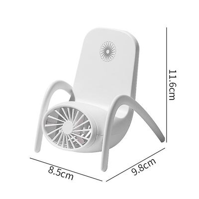 Handuo Mini Personlig Fan-Mobiltelefon Holder-Usb håndholdt hængende ventilator, Hastigheder Ultra Quiet HVID