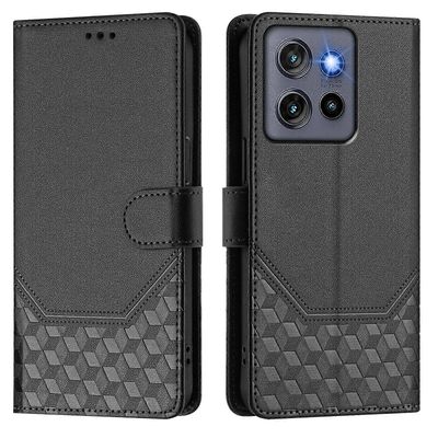 Nahkakotelo Motorola Edge 50 Neolle Musta