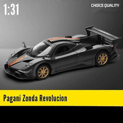 Redkid 1:31 Pagani Zonda R Revolucion Alloy urheiluautomalli Diecasts metallilelu kilpa-automalli simulointi ääni ja valo lasten lahjat Musta