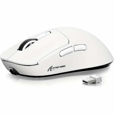 ATTACK SHARK X3 49g SUPERLIGHT -hiiri, PixArt PAW3395 -pelianturi, langaton / langallinen BT / 2.4G -pelihiiri, 6 säädettävää DPI jopa 26000, 200 t...