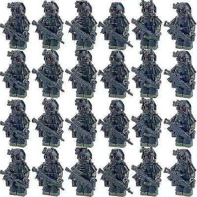 24kpl hahmot sotilaalliset rakennuspalikat uudelleenlataus eplosionkestävät erikoisjoukkojen hahmot poikien palapeli t Vihreät erikoisjoukot