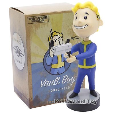 Visgaler Fallout 4 Vault Boy Bobble Head Doll Pvc Action Figur Samlerbart modellegetøj Små kanoner