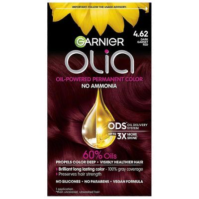 Garnier Olia öljyllä toimiva ammoniakkiton pysyvä hiusväri, 4.62 tummanpunainen