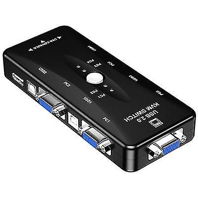 Coosilo Kvm manuel switch, Vga 4 Indgang 1 udgang, Plug and Play