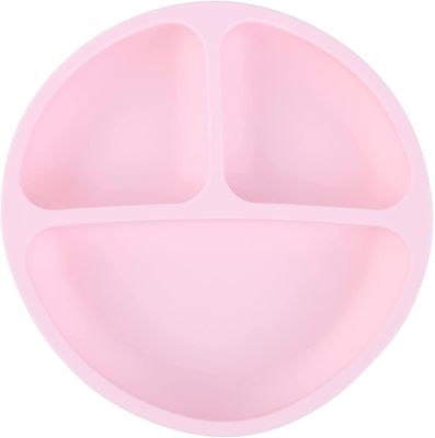 Sugekop Baby Silikone Split Plate, Fodring Training Pink