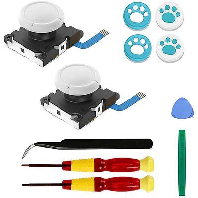 2-pak udskiftning joystick analog styrepind del til Switch Lite Joy-Con Controller - med reparation sort