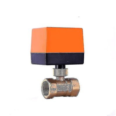 1/2" 3/4 " 1" 2" Moottoroitu palloventtiili 220v 12v 24v 3-johdin 2-pisteohjaus messinki sähköinen palloventtiili 2,5–3,4 cm 24VAC