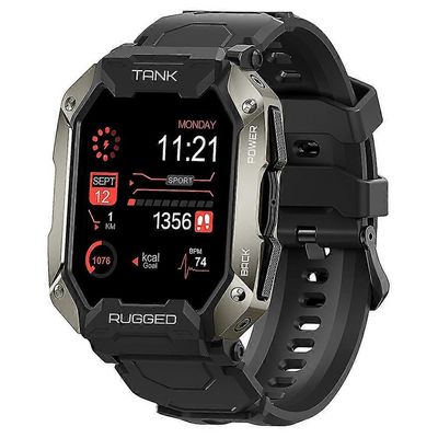 Kospet Tank M1 Pro Smartwatch 5atm Ip69k vedenpitävä ulkoilun älykello Musta