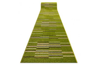 RugsX Runner HEAT-SET FRYZ NELI grøn 90 cm 90x990 cm