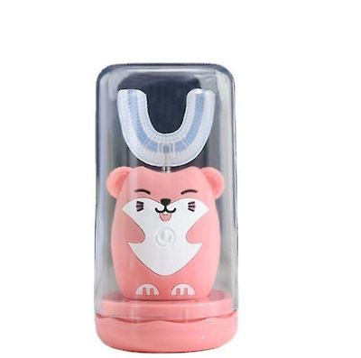 Coosilo Børns elektriske tandbørste USB genopladelig Pink mouse