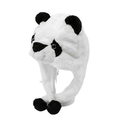 Handuo Sød plys Animal Winter Hat Varm Vinter Mode sort
