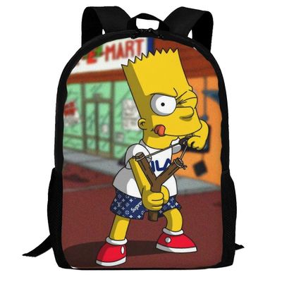 Reppu SW168 Simpsonit-reppu, 3D-tulostus kannettavan tietokoneen reppu kevyt rento päiväreppu kirjalaukku monitoiminen matkareppu168 16.1 X 11.8 X ...