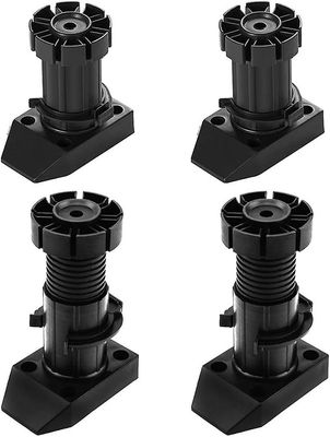 4PCS Sett møbler føtter plast kjøkken pidestall føtter høyde justerbare bord ben erstatning møbler føtter møbler ben pidestall justering føtter