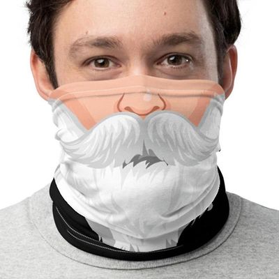 Besser Julemanden Balaclava Biker Cykling Ansigtsmaske Bandana Snood Tørklæde Sort