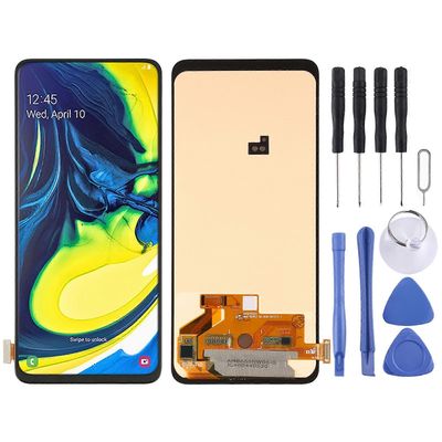 OLED LCD-näyttö Samsung Galaxy A80 SM-A805: lle digitointilaitteella täysi kokoonpano (6.39 tuumaa)