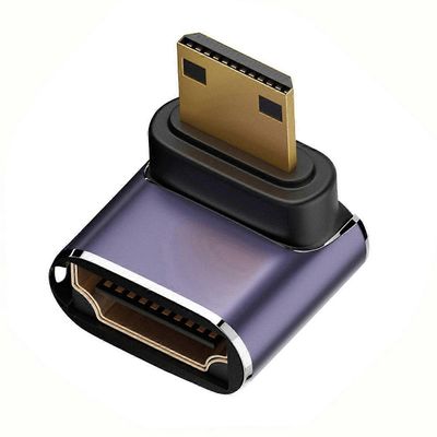 HD-038-C8K05 Mini HDMI uros - HDMI 2.1 naaras UHD-laajennusmuunnin Kulmasovittimen tuki 8K