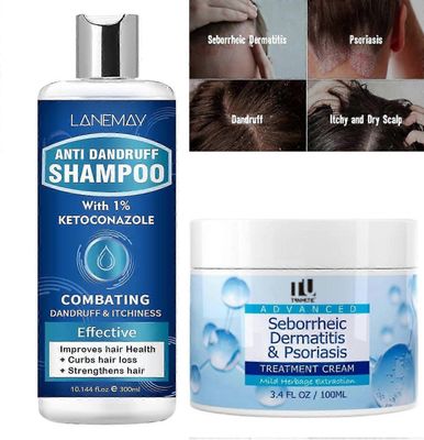 unbrand Hilsettä ehkäisevä shampoo ja seborrooinen ihottuman voidesarja, päänahan hoito psoriaasiin, follikuliittiin, päänahan kutinan lievittämise...