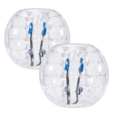 Succebuy Ilmatäytteiset puskuripallot 2-pakkaus, 4 jalkaa / 1,2 m runko Sumo Zorb -pallot teini-ikäisille ja aikuisille, 0,8 mm paksut PVC-ihmisham...
