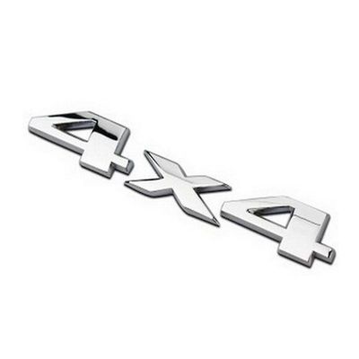 Svart sølv 4x4 emblem bilmerker metall dekalplate selvklebende ingen fade Style1