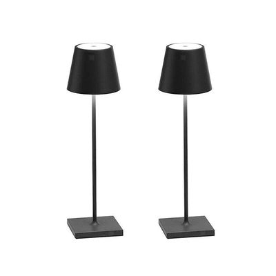 2pakkaus pöytävalaisin, kannettava led-pöytävalaisin, 5000mAh akku, ravintolaan / makuuhuoneeseen / baareihin / ulkona Par Musta