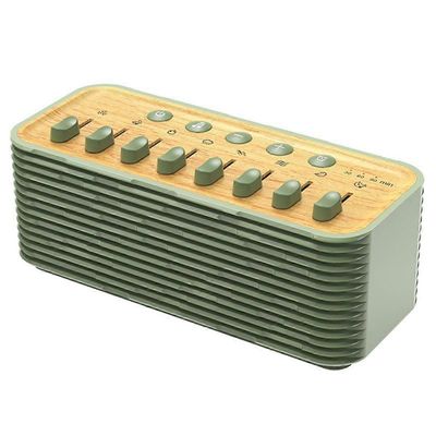 Valkoista kohinaa nukkumisääntä tarjoava Bluetooth-kaiutin, jossa on 8 luontoääntä tarjoavaa minikaiutinta musiikkikeskuksen johdolla Aurora vihreä