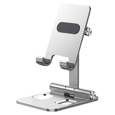 YY-003 taitettava alumiiniseoksesta valmistettu pöytätietokoneen tablet-puhelimen pidike Hopea