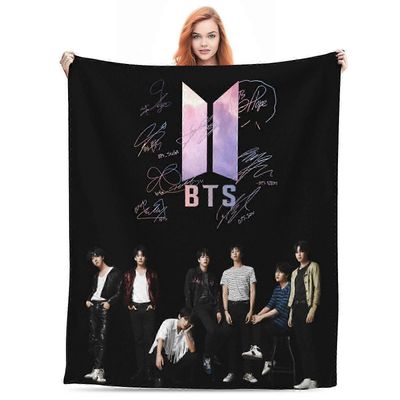 2025 Kpop BTS-peitto Pehmeä Kodikas Kevyt Kestävä Pehmopeitto Bpop BTS Flanelli Fleece Peitto faneille Kpop Lov-SYS26310 S