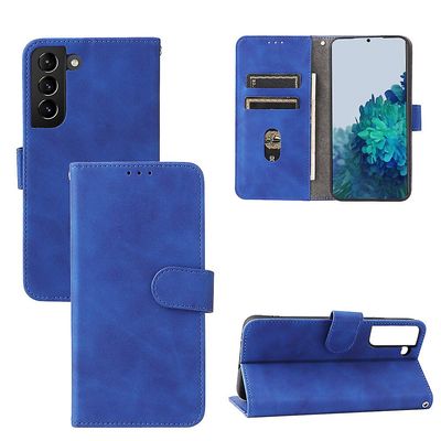 Etui til Samsung Galaxy S22 Plus Cover Premium Læder med kortholder Flip Folio Magnetisk etui Etui Coque - Sort Blå