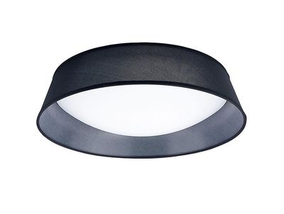 Inspired Lighting Nordica Flush Loft LED Cylindrisk 60cm Sort 3000K, 3000lm, hvid akryl med sort skygge